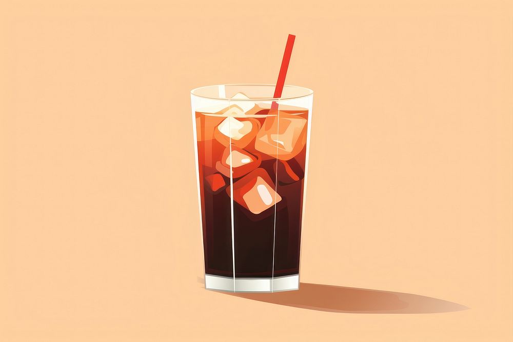 Ice americano cocktail drink glass. AI generated Image by rawpixel.