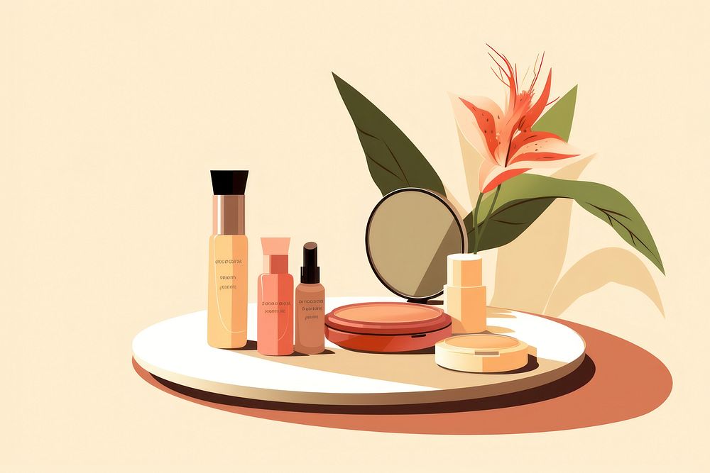 Cosmetics table container lipstick. AI generated Image by rawpixel.