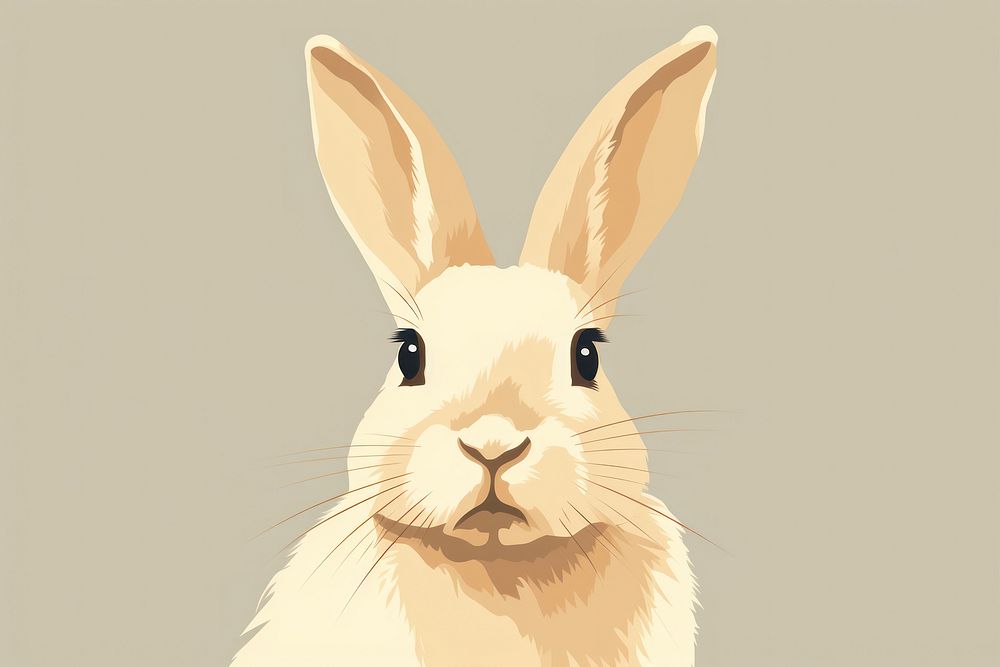 Rabbit portrait animal rodent. AI generated Image by rawpixel.