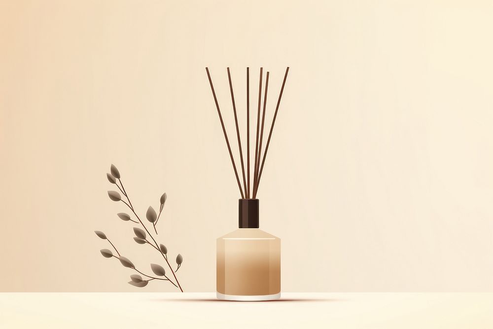 Reed diffusers luxury scent cosmetics vase chandelier. AI generated Image by rawpixel.