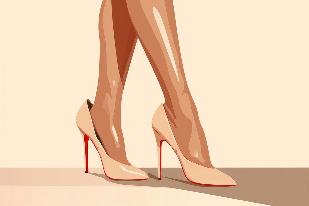 Footwear shoe heel high heel. AI generated Image by rawpixel.