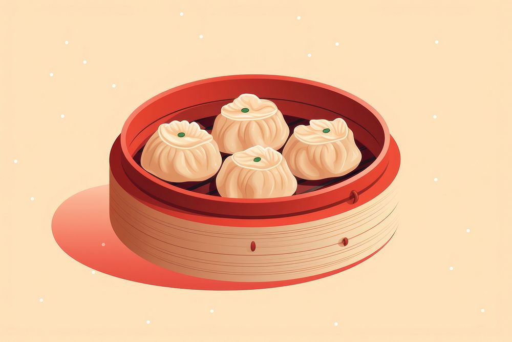 Dumpling food xiaolongbao container. AI generated Image by rawpixel.