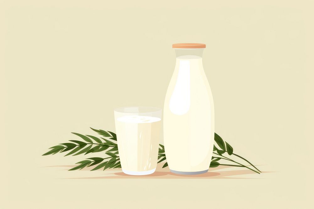 Milk glass dairy plant. AI generated Image by rawpixel.