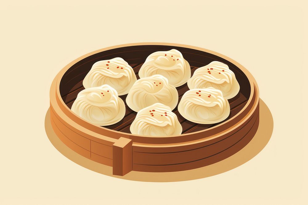 Chinese dim sum dumpling food xiaolongbao. AI generated Image by rawpixel.