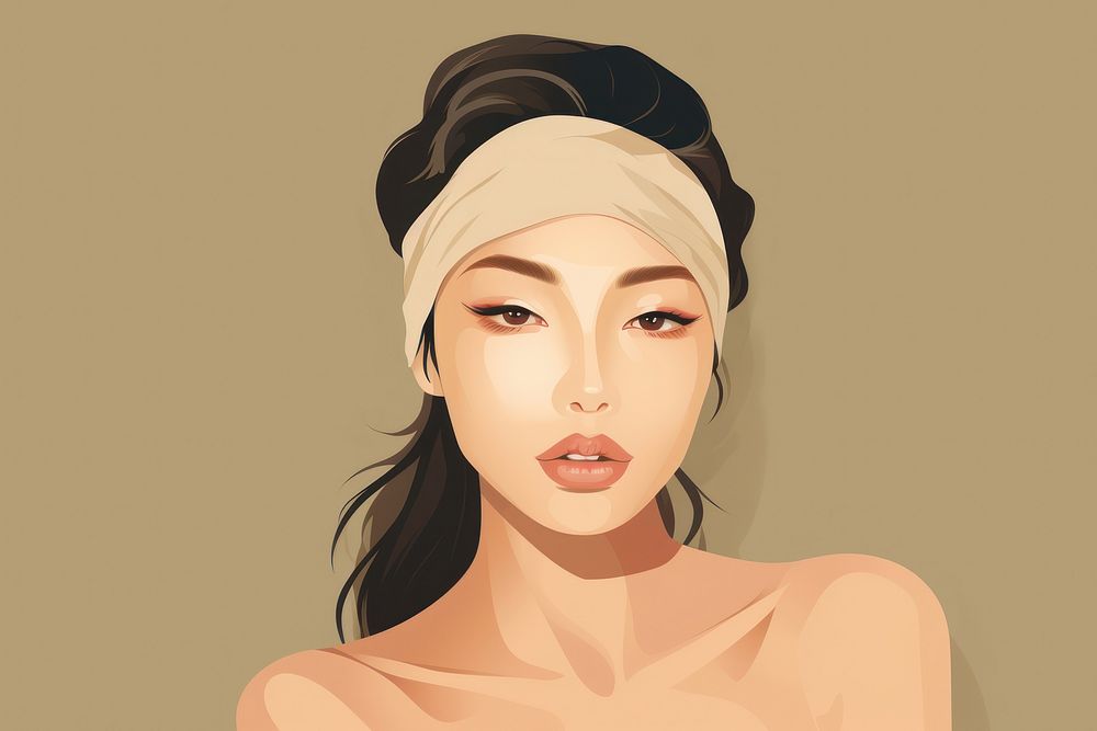 Korean woman beauty portrait adult skin. AI generated Image by rawpixel.