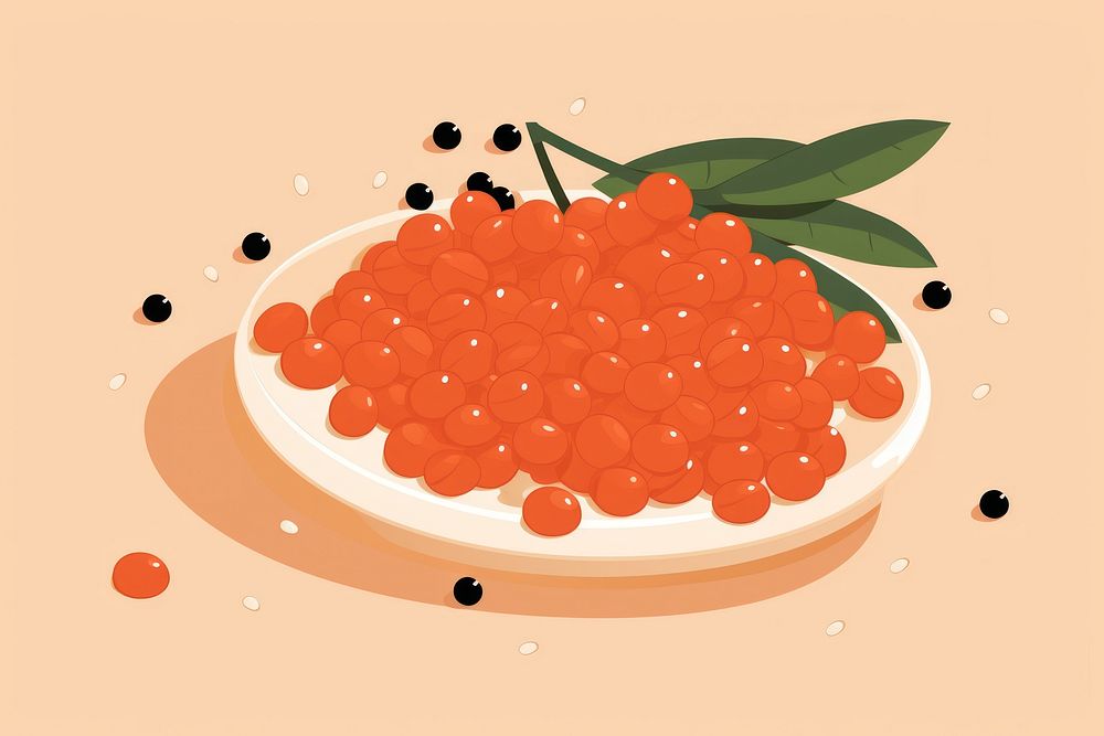 Salmon roe fruit plant food. | Free Photo Illustration - rawpixel