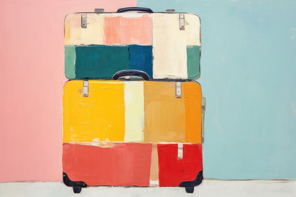 Luggage suitcase art creativity. 