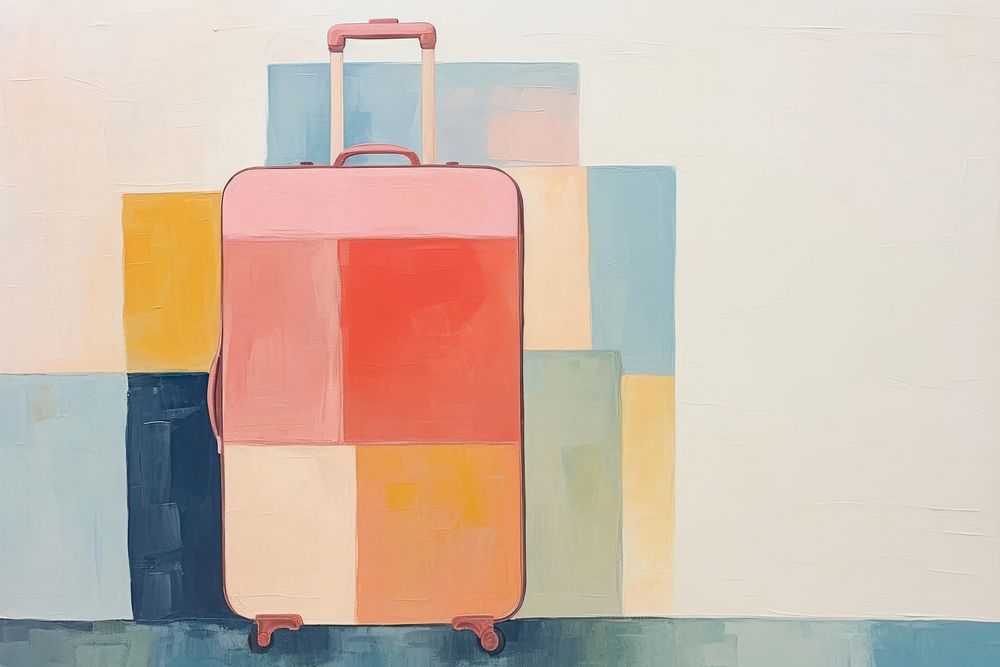 Luggage suitcase art creativity. AI generated Image by rawpixel.