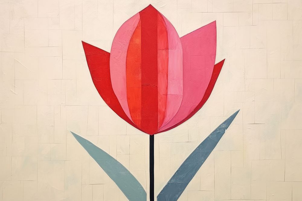 Tulip art flower plant. AI generated Image by rawpixel.