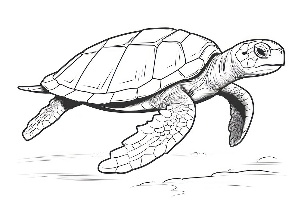 Drawing reptile animal sketch. AI generated Image by rawpixel.