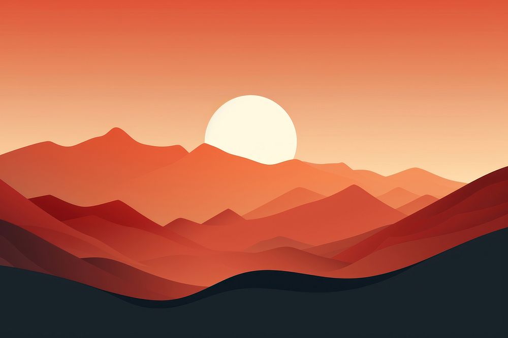 Mountain backgrounds landscape sunlight. AI generated Image by rawpixel.