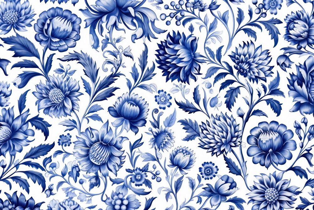 Vintage floral pattern backgrounds white. AI generated Image by rawpixel.