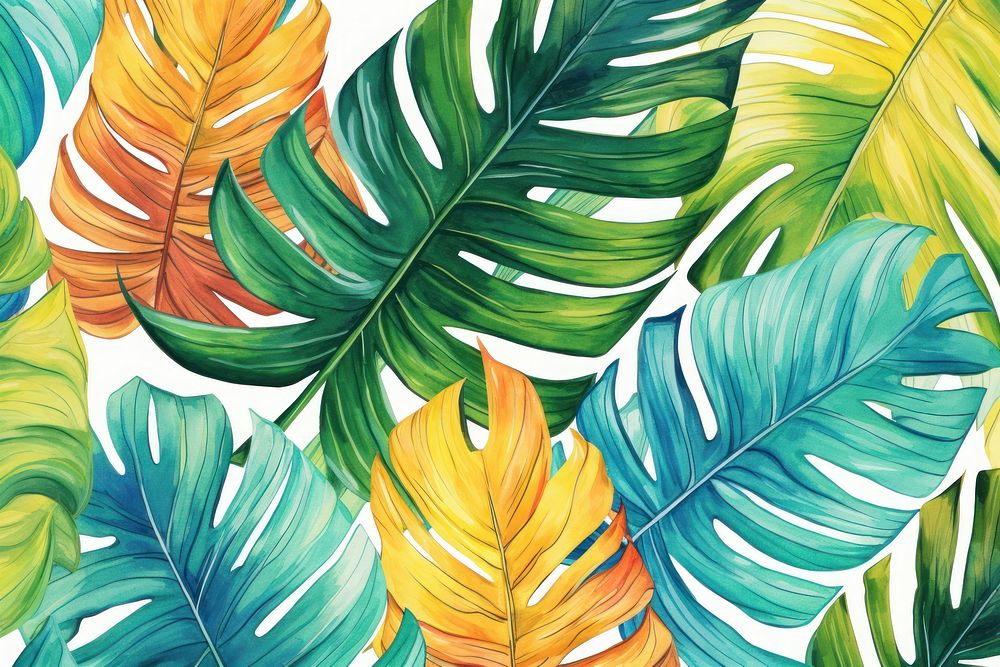 Tropical leaf pattern tropics nature. | Free Photo Illustration - rawpixel