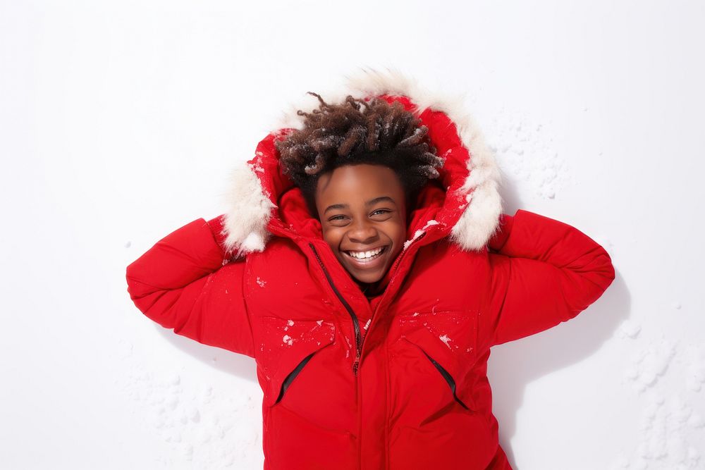 Jacket smile portrait white. 