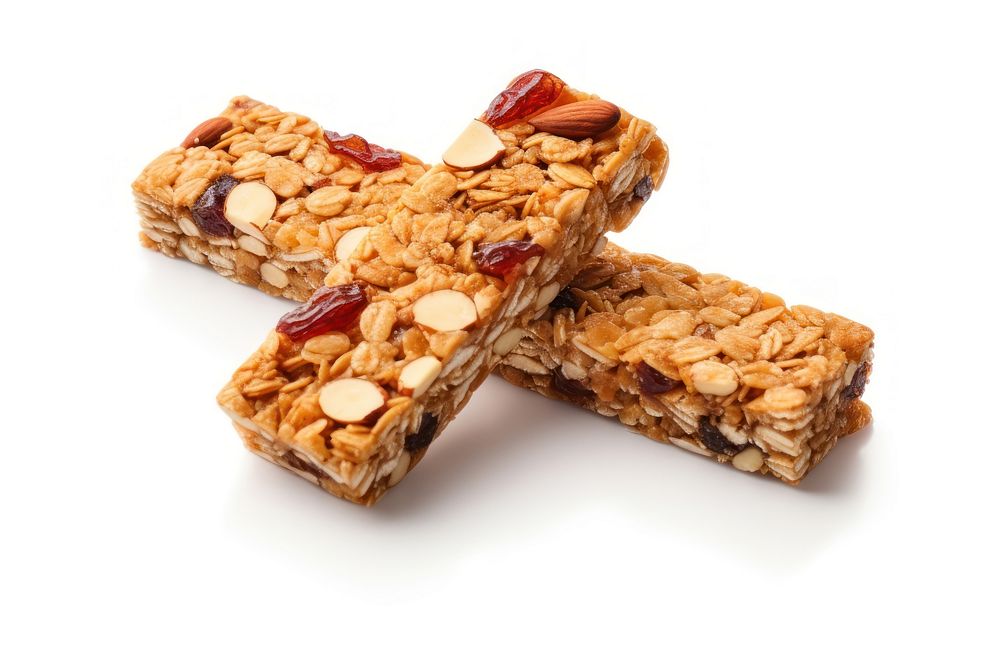 Granola food white background breakfast. AI generated Image by rawpixel.