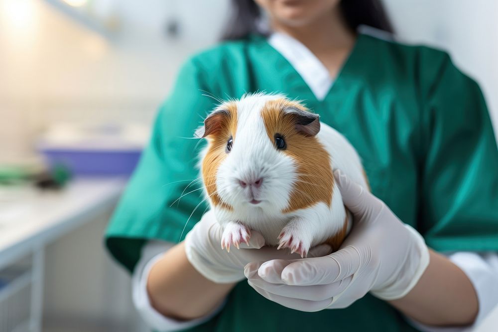 Vet veterinarian doctor guinea pig. AI generated Image by rawpixel.