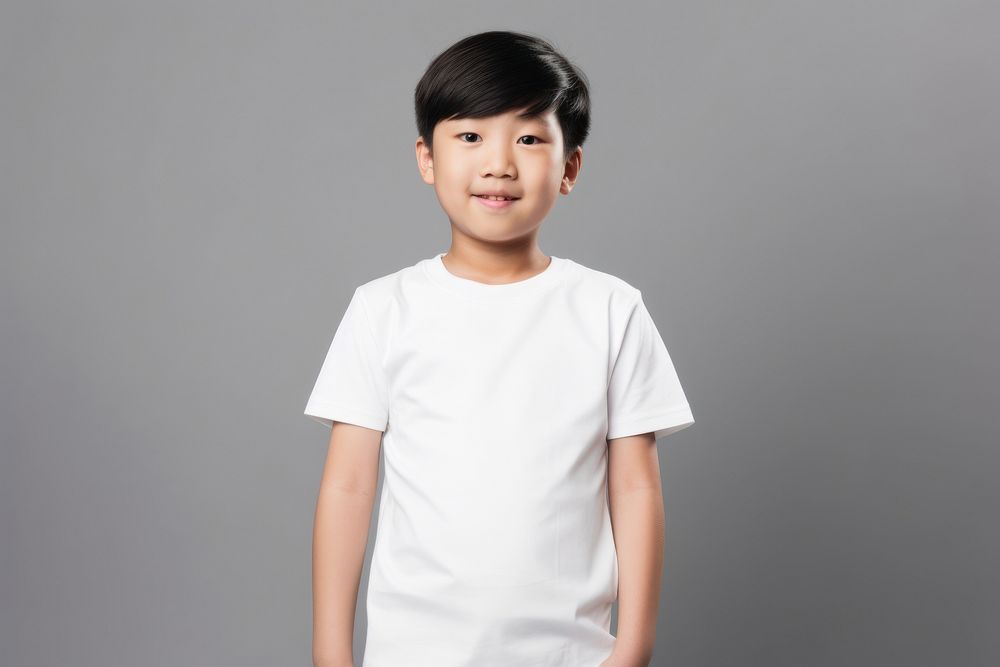 T-shirt portrait sleeve child. AI generated Image by rawpixel.