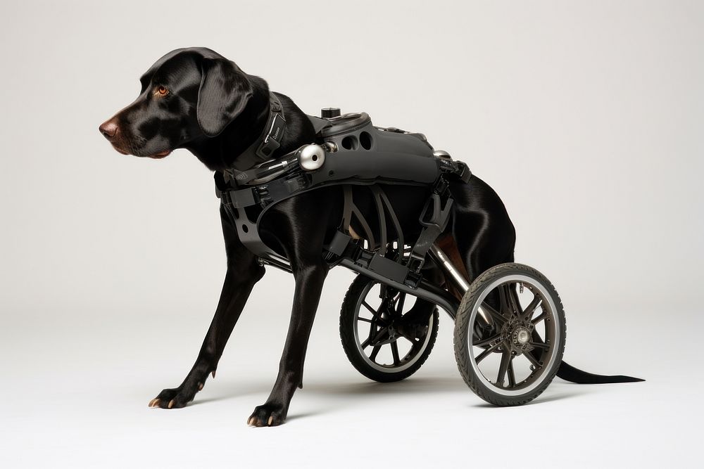 Dog wheelchair mammal animal pet. AI generated Image by rawpixel.