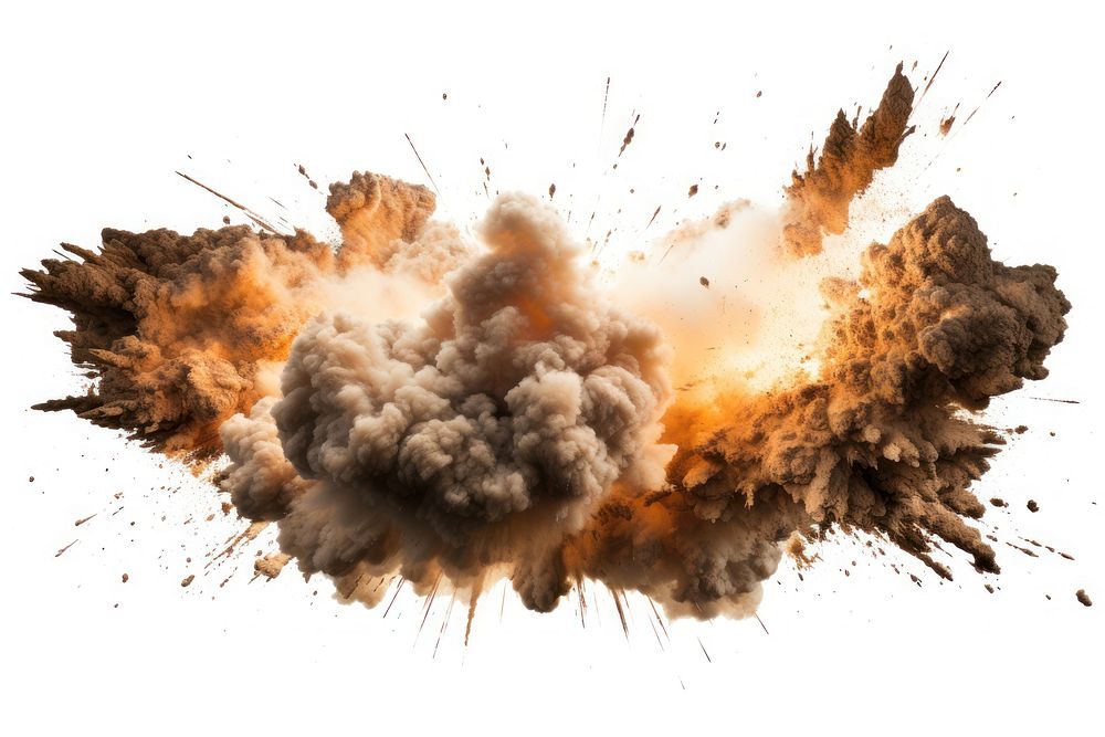 Explosion white background destruction splattered. AI generated Image by rawpixel.