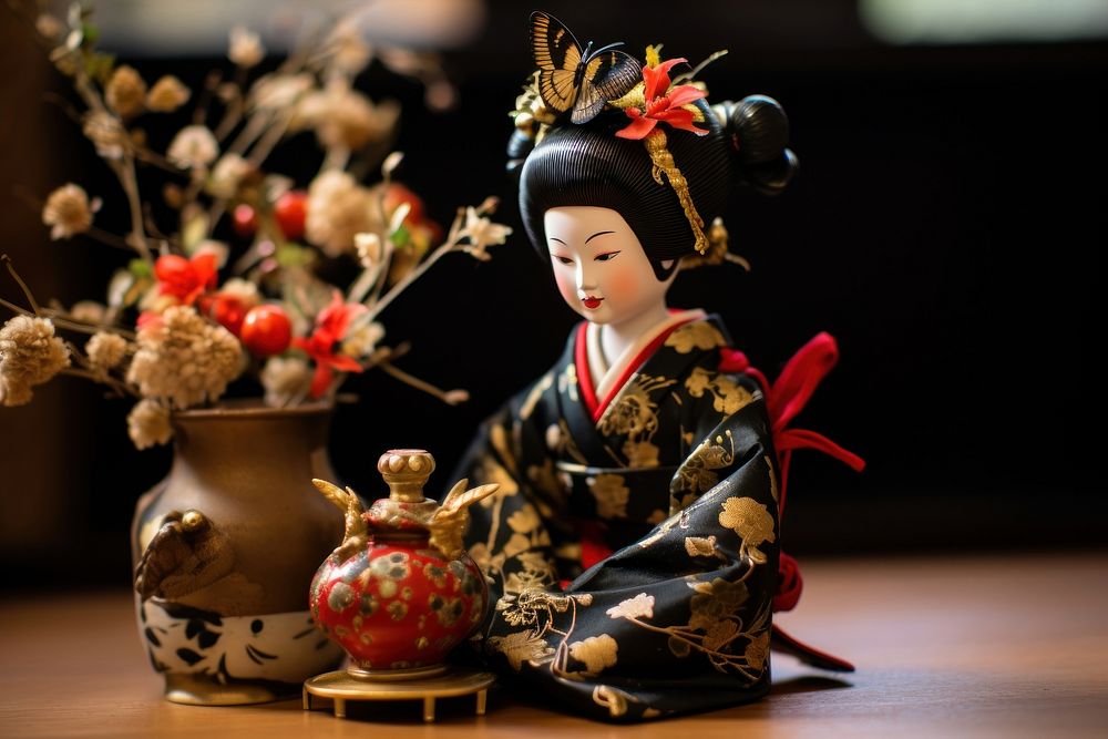 Hina doll figurine toy representation. AI generated Image by rawpixel.