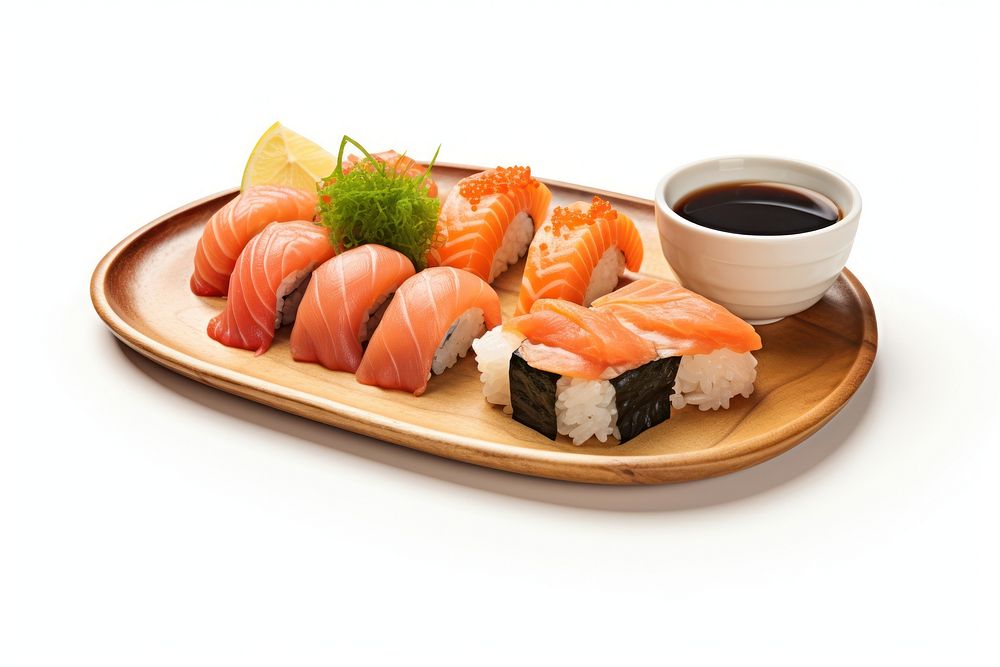 Japanese cuisine sushi plate food. AI generated Image by rawpixel.