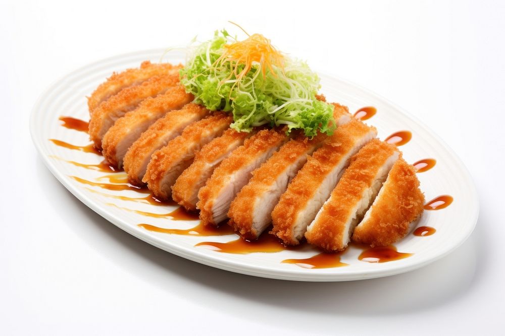 Japanese cuisine tonkatsu plate food meal. AI generated Image by rawpixel.