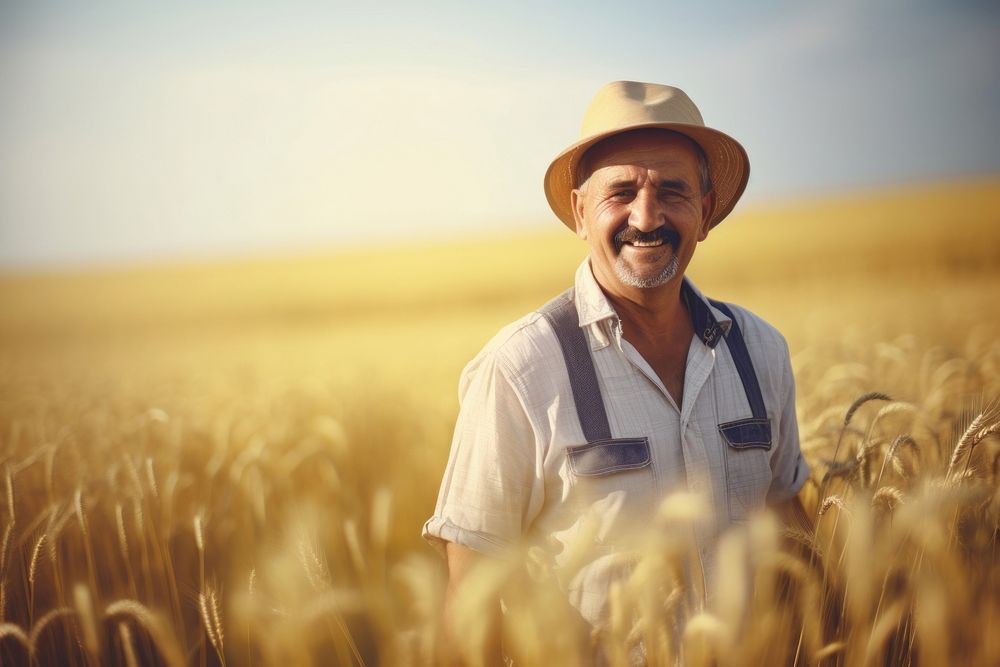Farmer portrait outdoors nature. AI generated Image by rawpixel.
