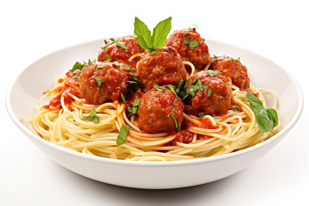 Spaghetti meatball pasta food. 