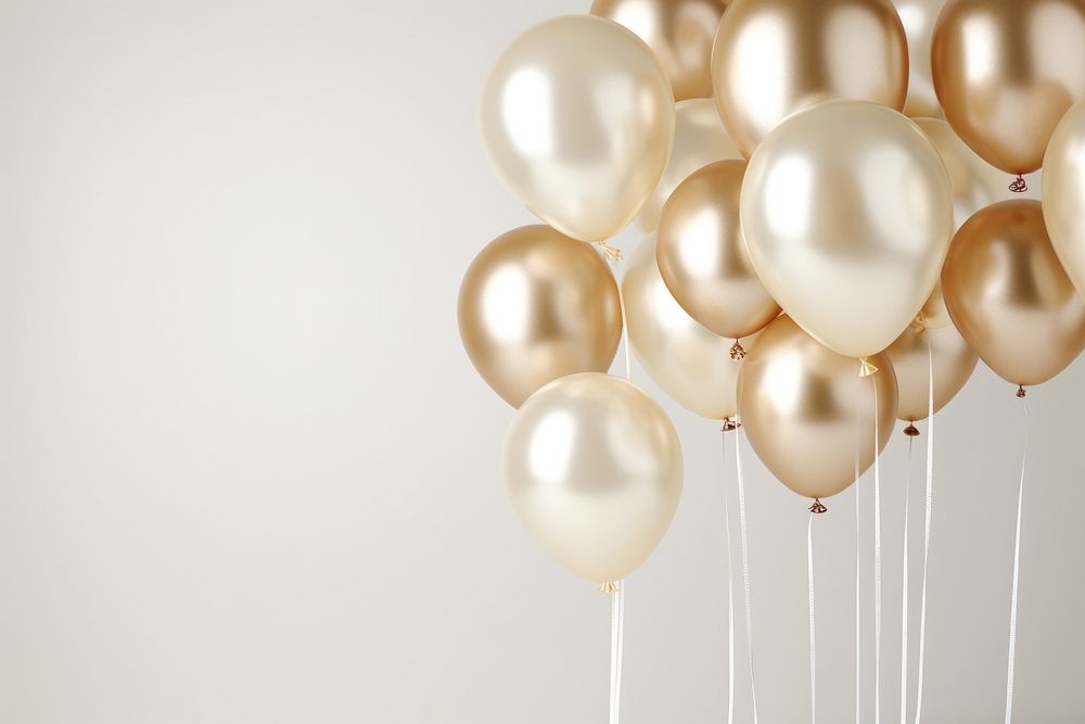 Balloon pearl party gold. AI | Free Photo - rawpixel