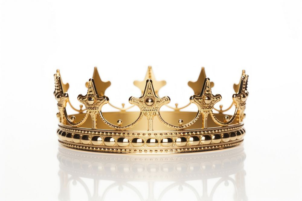 Gold crown jewelry white background accessories. AI generated Image by rawpixel.