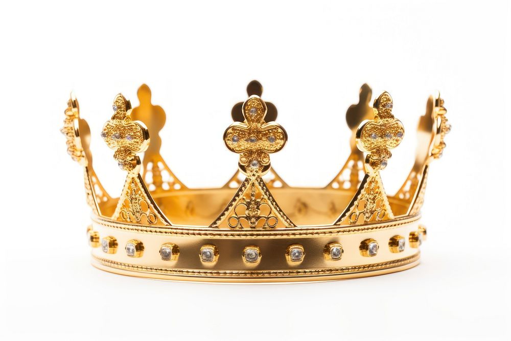 Gold crown jewelry white background accessories. AI generated Image by rawpixel.