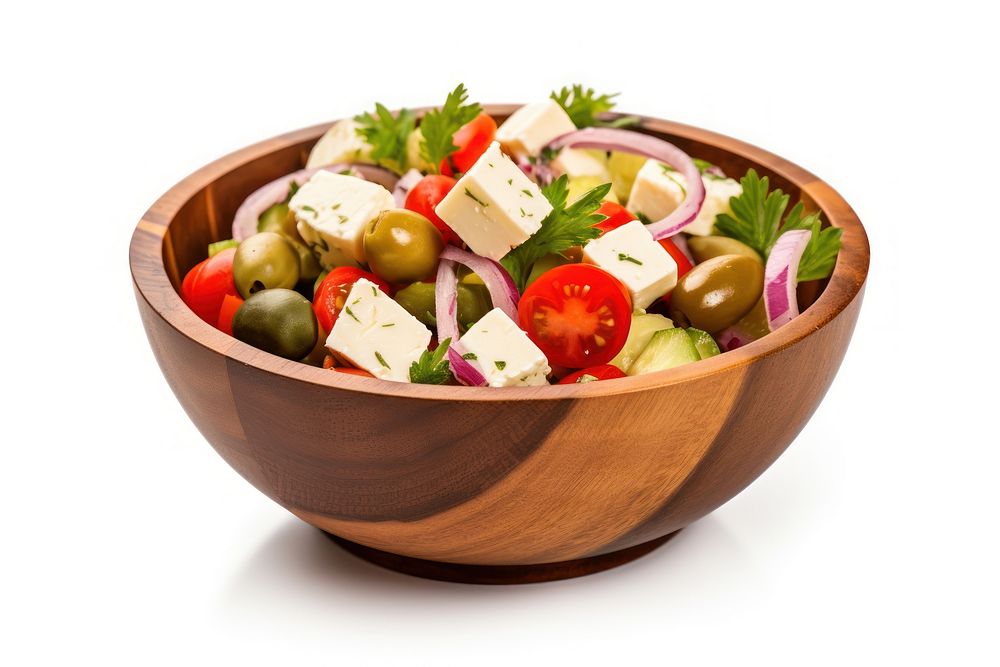 Salad bowl vegetable cheese. AI generated Image by rawpixel.