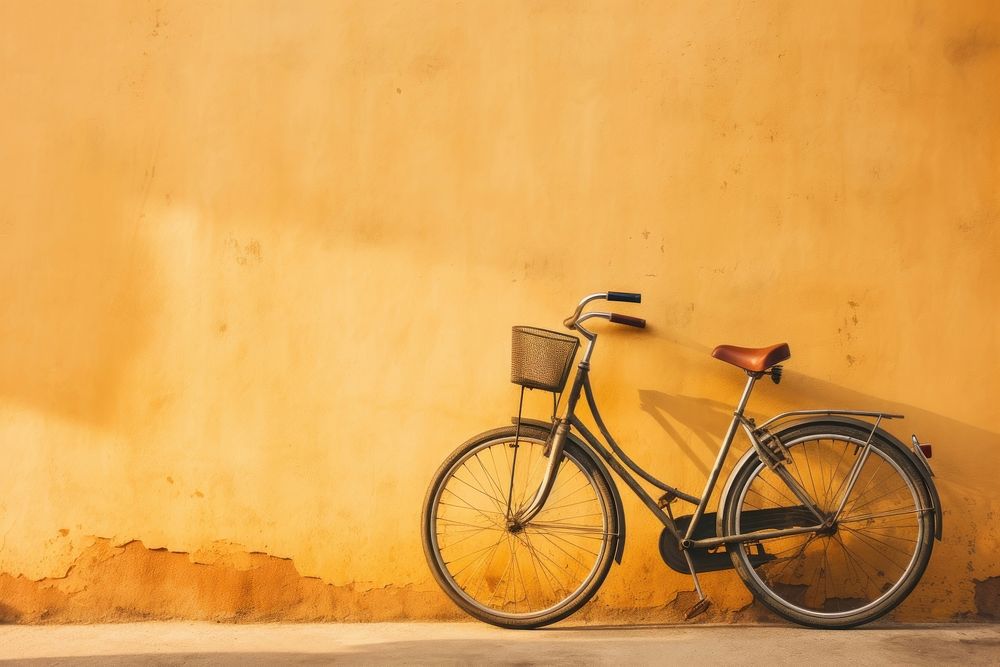 Old bicycle wall architecture vehicle. AI generated Image by rawpixel.