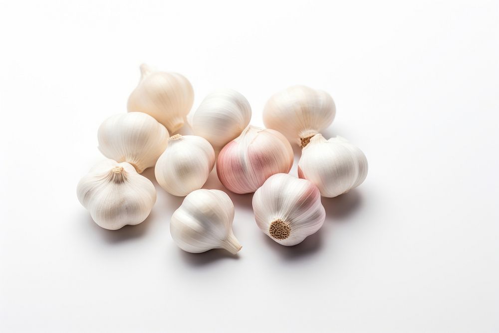 Garlic vegetable white food. AI generated Image by rawpixel.