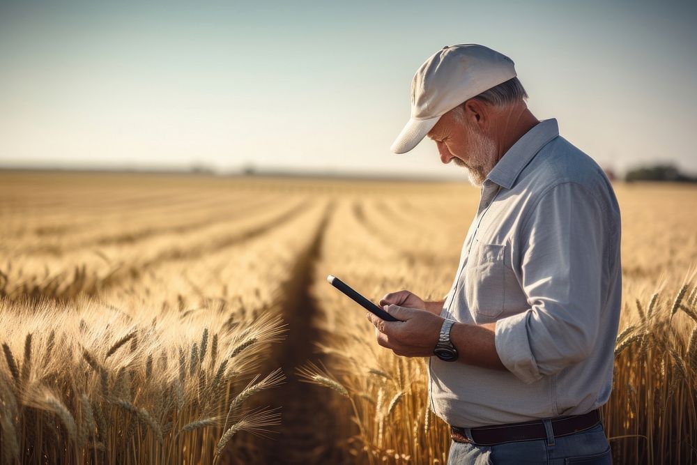 Field harvesting outdoors working. 