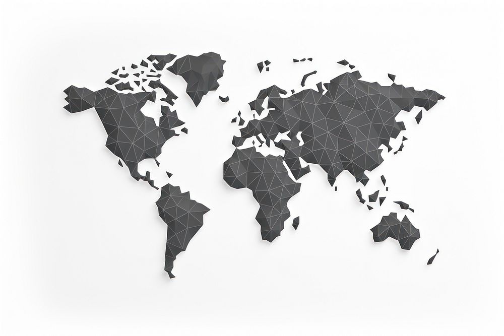 Worldmap black white background topography. AI generated Image by rawpixel.