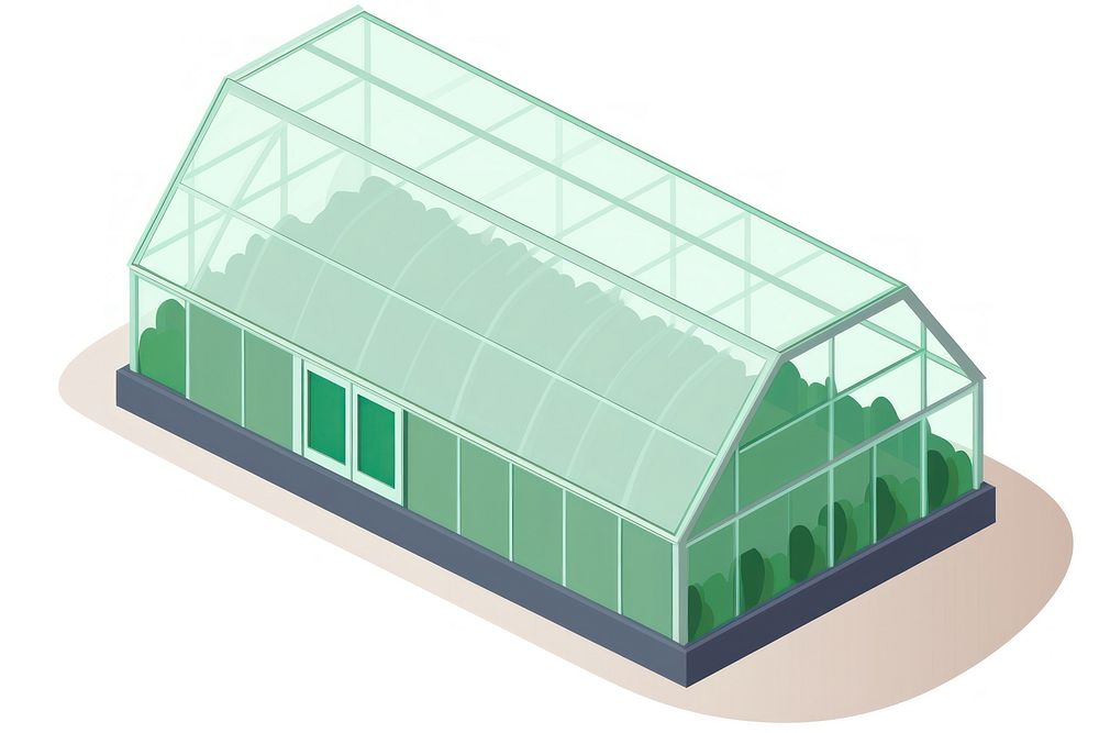 Greenhouse white background biochemistry architecture. AI generated Image by rawpixel.