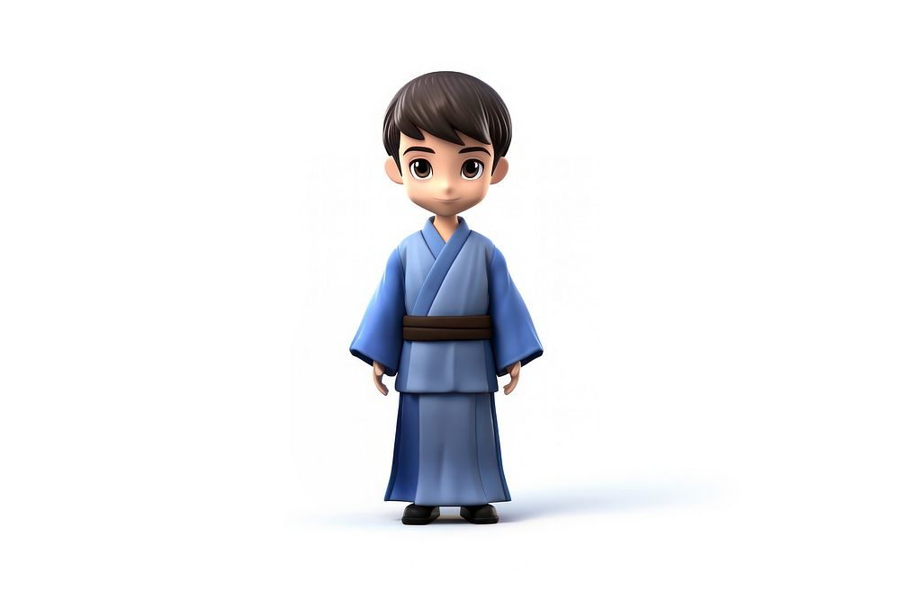 Male wearing yukata cartoon kimono robe. AI generated Image by rawpixel.