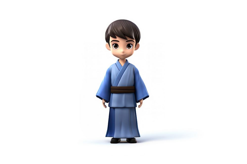 Male wearing yukata cartoon kimono robe. 