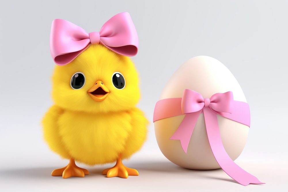 Easter chick egg cartoon animal yellow. AI generated Image by rawpixel.