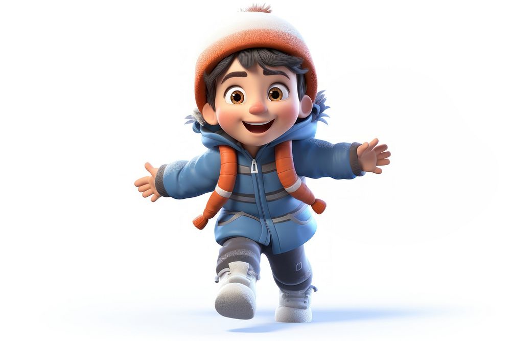 Children boy cartoon snow toy. AI generated Image by rawpixel.