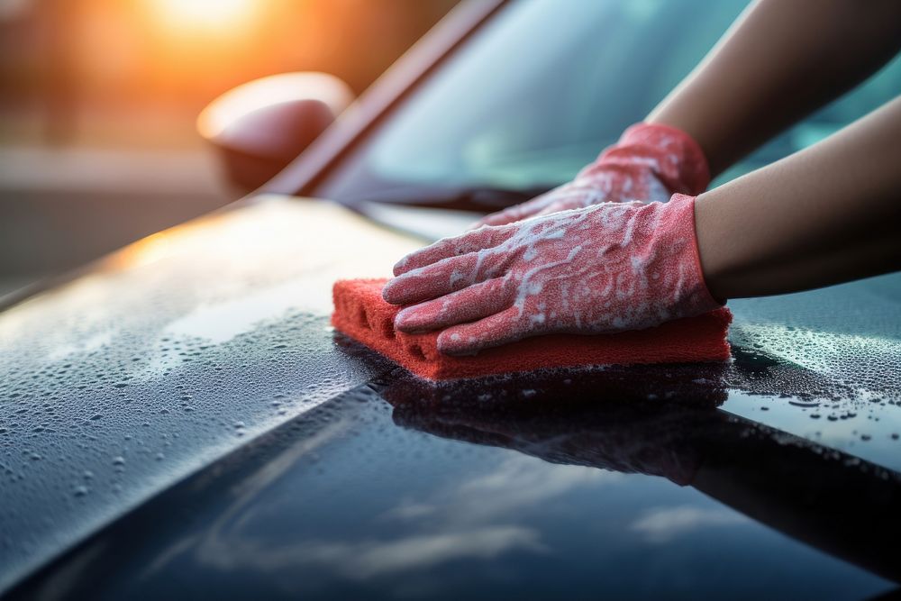 Cleaning car hand vehicle person. AI generated Image by rawpixel.
