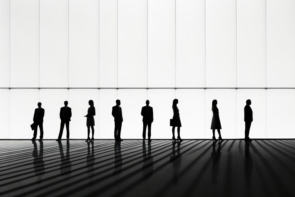 Business people silhouette walking black. AI generated Image by rawpixel.