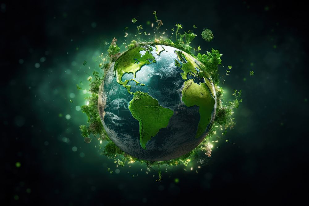 Nature protection planet earth green. AI generated Image by rawpixel.