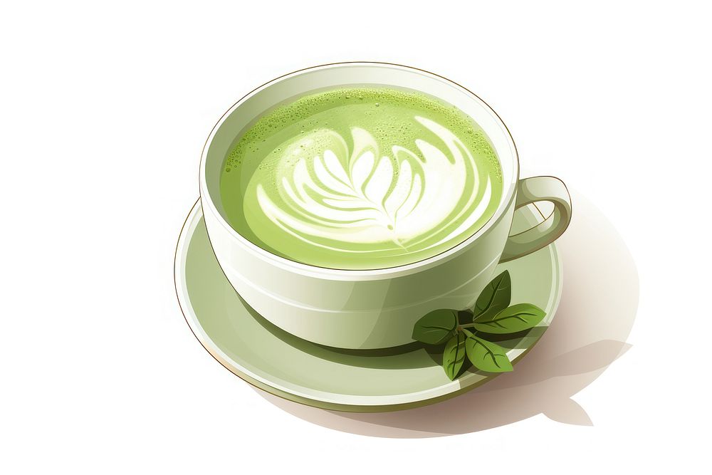 Matcha latte coffee drink cup. AI generated Image by rawpixel.