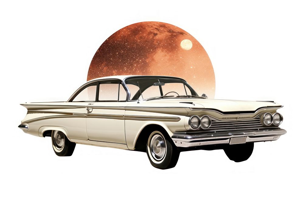 Vintage collage art car vehicle transportation. AI generated Image by rawpixel.