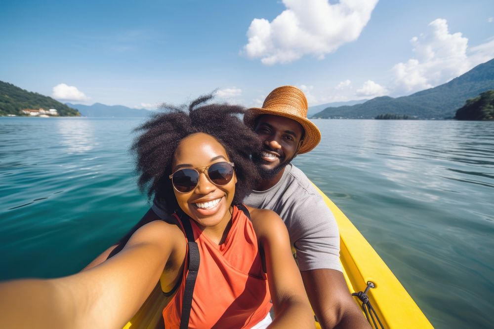 Canoeing Kayaking outdoors kayak mountain. AI generated Image by rawpixel.