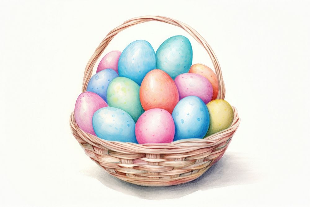 Easter eggs basket celebration container tradition. AI generated Image by rawpixel.