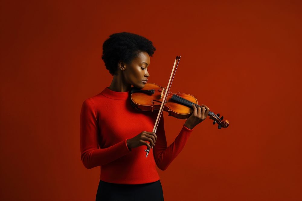 Playing violin musician adult woman. AI generated Image by rawpixel.