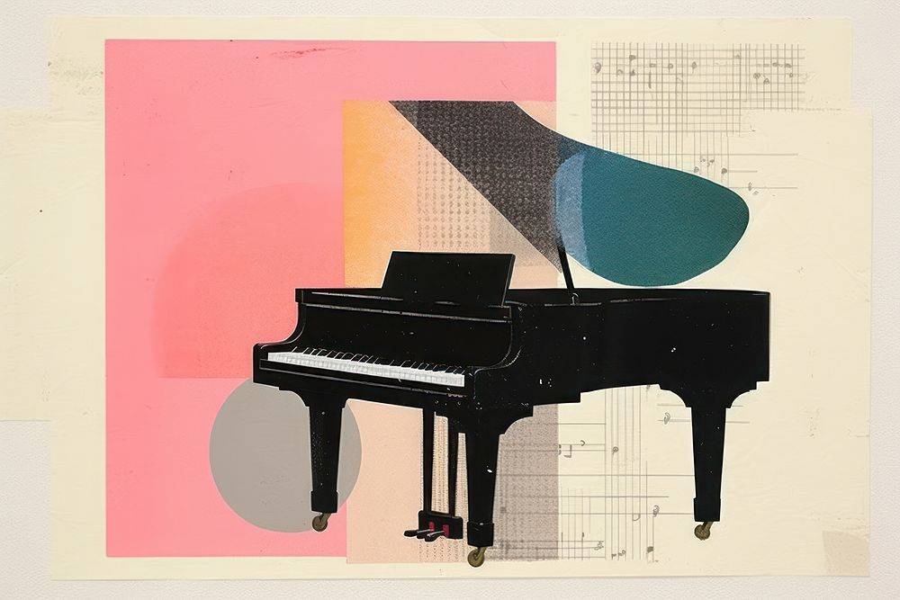 Piano keyboard paper art. AI generated Image by rawpixel.